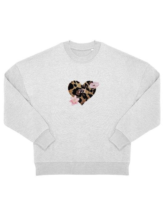 Cheeta Heart Sweater