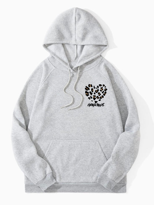 Cheeta Heart Hoodie