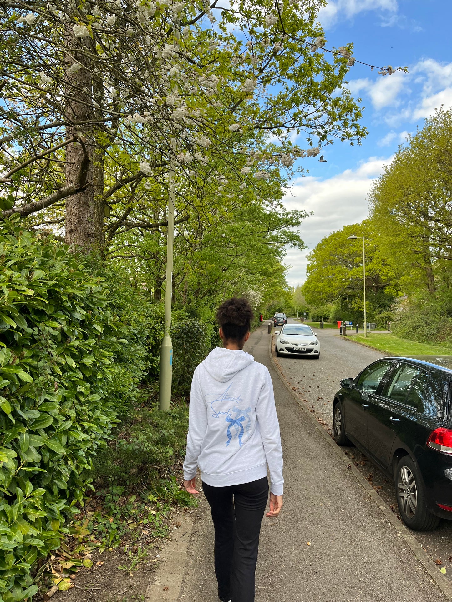 Blue bow hoodie